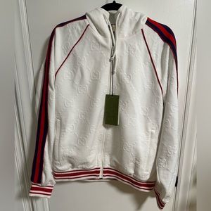 GUCCI UNISEX Jacquard Jersey Zip Jacket NWT